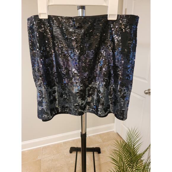 Express Sequin Mini Skirt Small - Picture 1 of 5